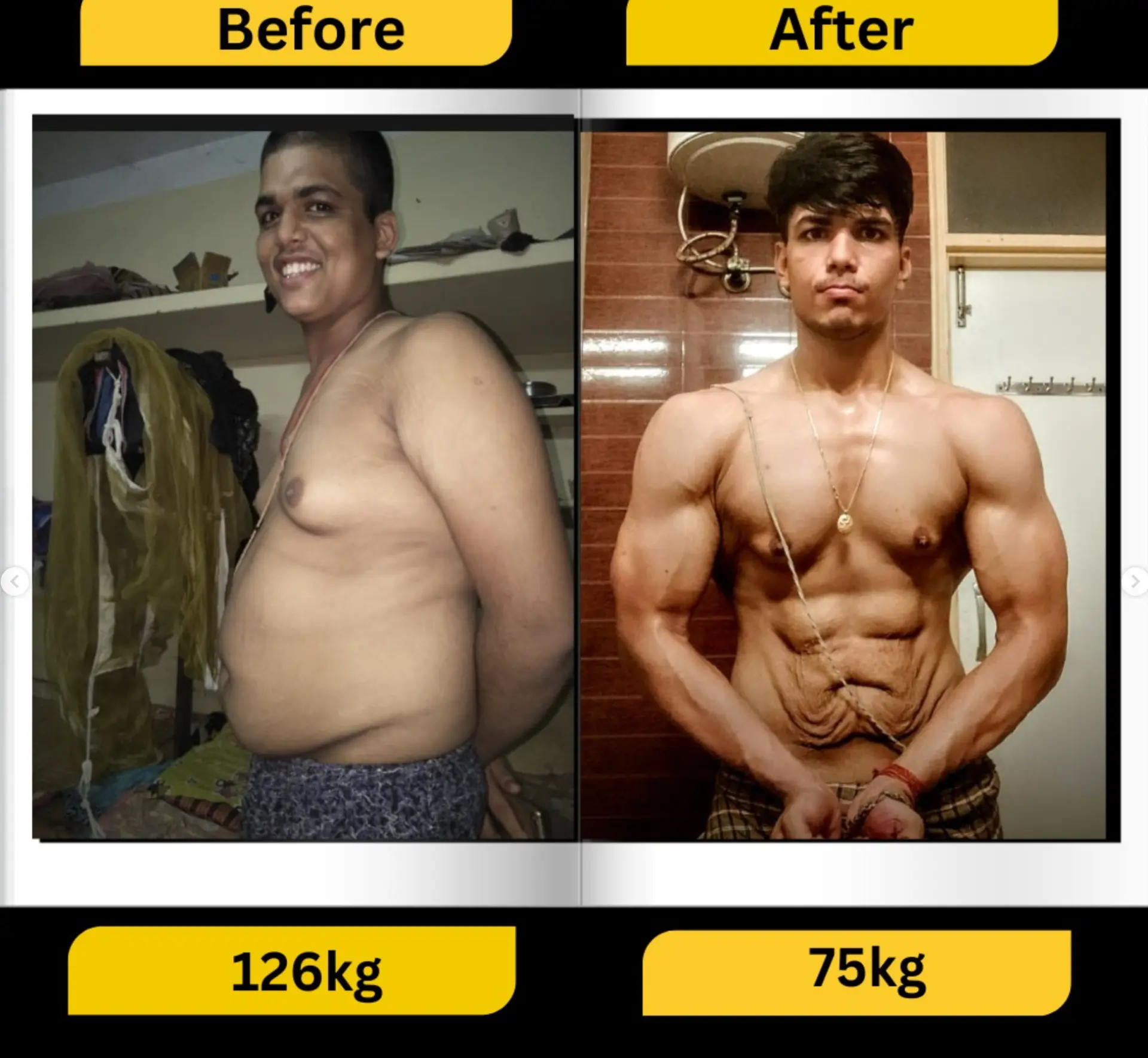 126kg to 75kg