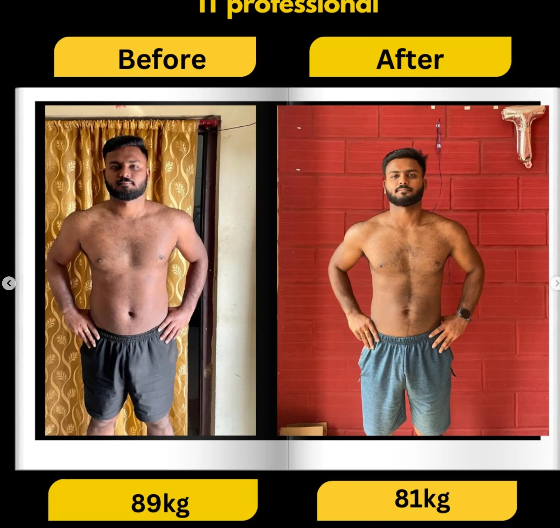 IT professional, 89kg to 81kg